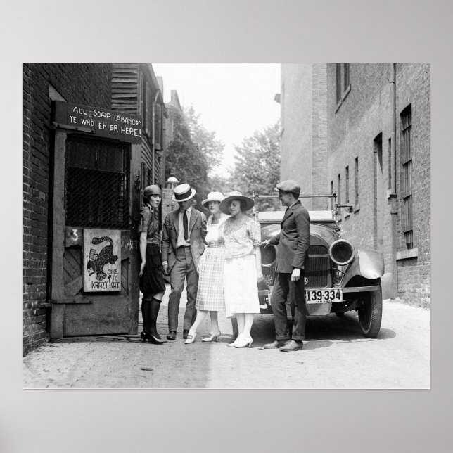 The Krazy Kat Speakeasy, 1921. Vintage Photo Poster (Front)