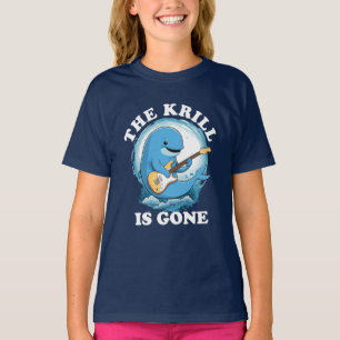 The Krill Is Gone - Funny Whale Playing Guitar T-Shirt