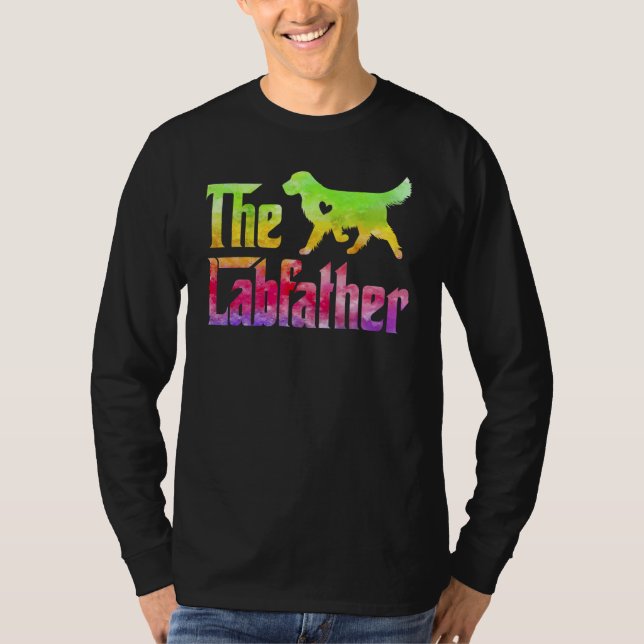 The Labfather Labrador Retriever Tie Dye Lab Dog D T-Shirt (Front)