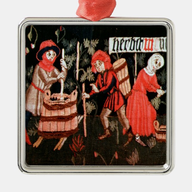 The Labours of the Months, from Alsace Metal Ornament (Front)