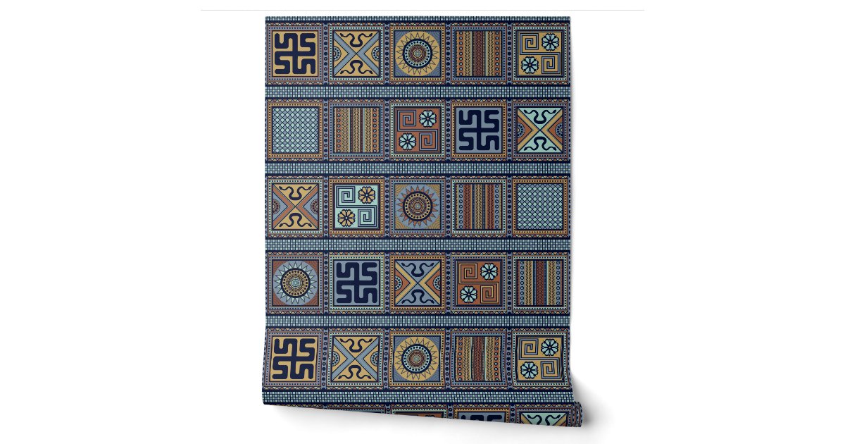 The Labyrinth of Larth: Archaic Etruscan Symbols Wallpaper | Zazzle