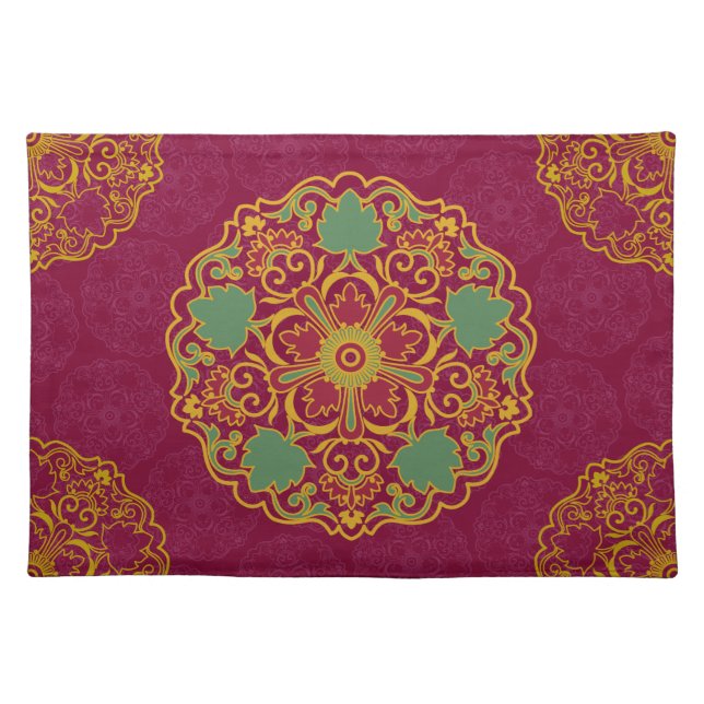 The Labyrinth of Luxury: A Merovingian Brocade Cloth Placemat (Front)