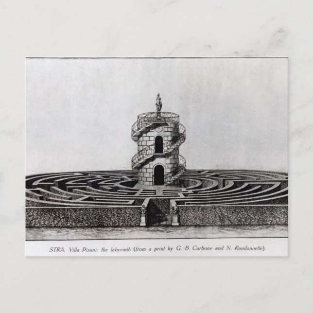 The Labyrinth of the Villa Pisani at Stra, after a Postcard (Front)