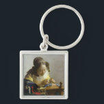 The Lacemaker, 1669-70 Keychain<br><div class="desc">The Lacemaker,  1669-70 | by Jan Vermeer | Art Location: Louvre,  Paris,  France | Dutch Artist | Image Collection Number: BAL2544</div>