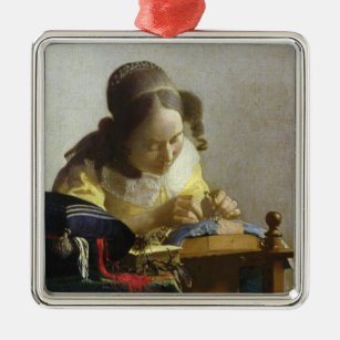 The Lacemaker, 1669-70 Metal Ornament