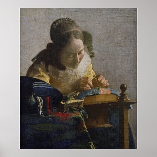 The Lacemaker by Vermeer _ Poster