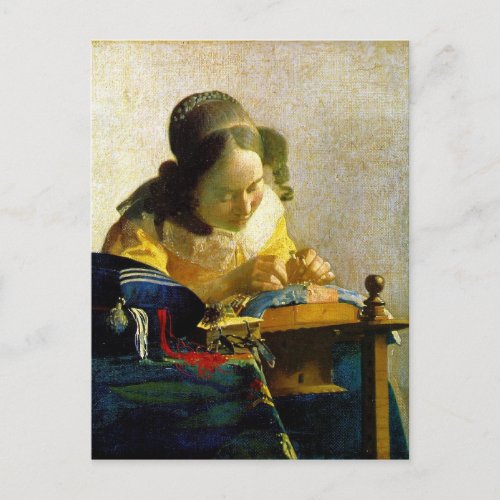 The Lacemaker Jan Johannes Vermeer Postcard