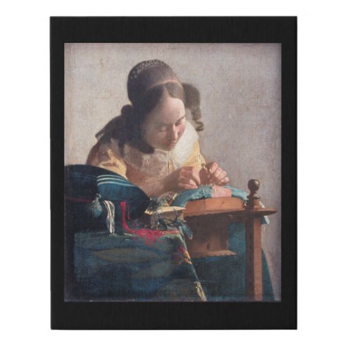 The Lacemaker Johannes Vermeer 1669_1670 Faux Canvas Print