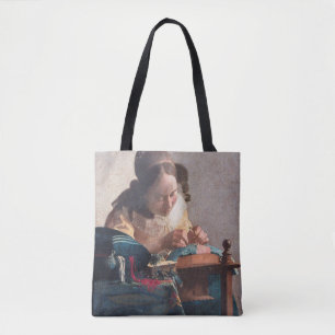 The Lacemaker, Johannes Vermeer, 1669-1670 Tote Bag