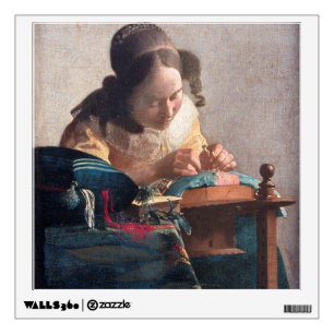 The Lacemaker, Johannes Vermeer, 1669-1670 Wall Decal