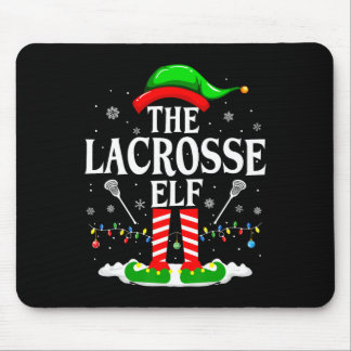 The Lacrosse Elf Funny Matching Xmas Lacrosse Chri Mouse Pad