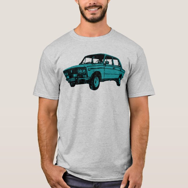 The Lada. Russian Car T-Shirt (Front)