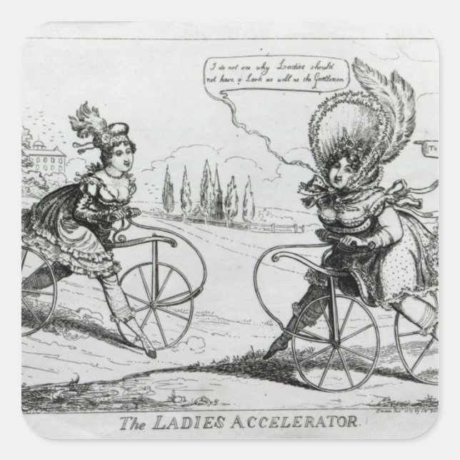 The Ladies Accelerator, 1819 Square Sticker (Front)