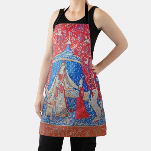 The Lady and the Unicorn  A Mon Seul Desir Apron
