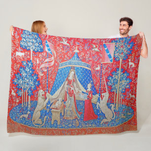 The Lady and the Unicorn / A Mon Seul Desir Fleece Blanket