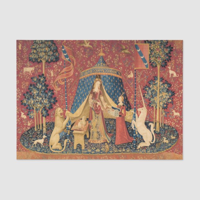 The Lady and The Unicorn by Old Master Tissue Paper (Front)