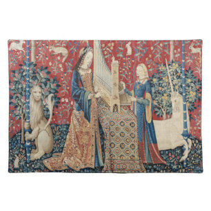 The Lady and the Unicorn (Hearing) Cloth Placemat