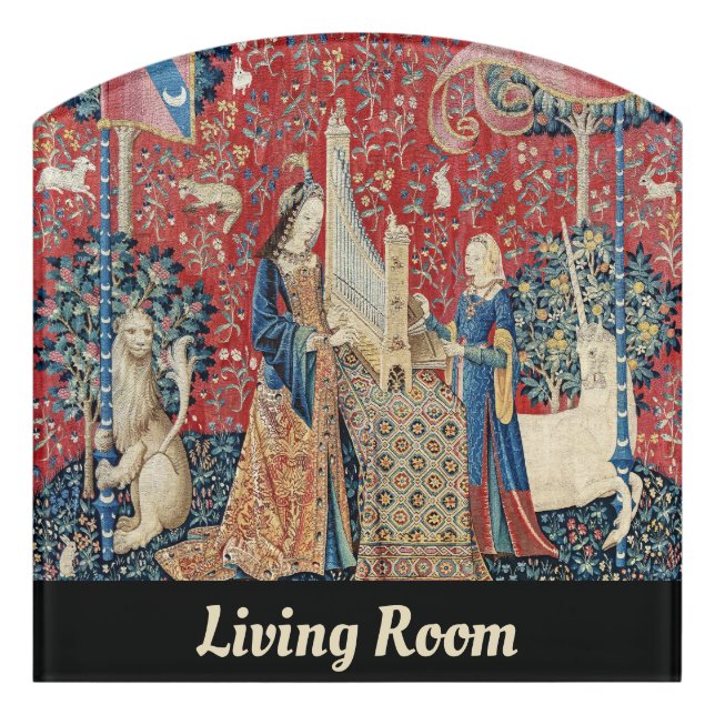 The Lady and the Unicorn, Hearing Door Sign (Contour Front)