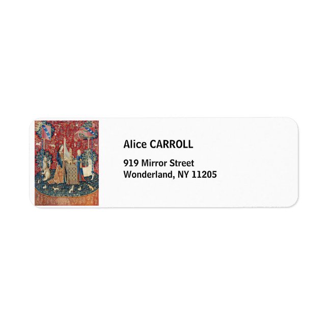 The Lady and the Unicorn, Hearing Label (Front)