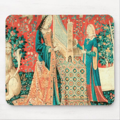 The Lady And The Unicorn Hearing Mouse Pad