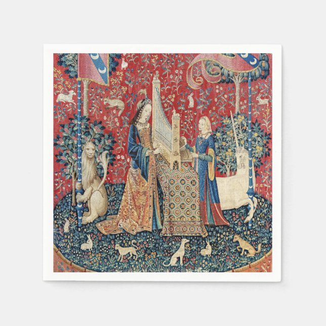 The Lady and the Unicorn, Hearing Napkins (Front)
