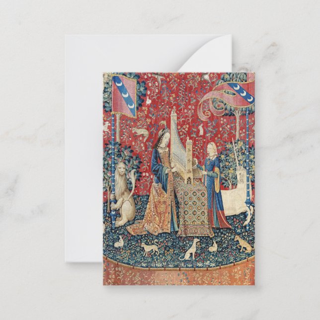 The Lady and the Unicorn, Hearing Note Card (Front)