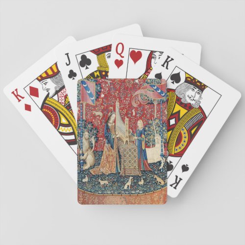 The Lady and the Unicorn Hearing Playing Cards