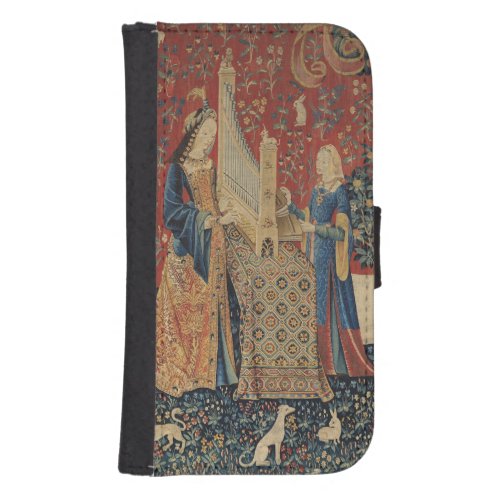 The Lady and the Unicorn Hearing Samsung S4 Wallet Case