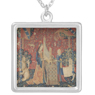 The Lady and the Unicorn: 'Hearing' Silver Plated Necklace