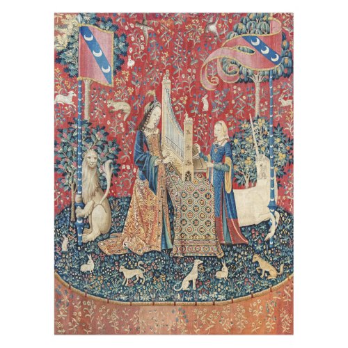 The Lady and the Unicorn Hearing Tablecloth
