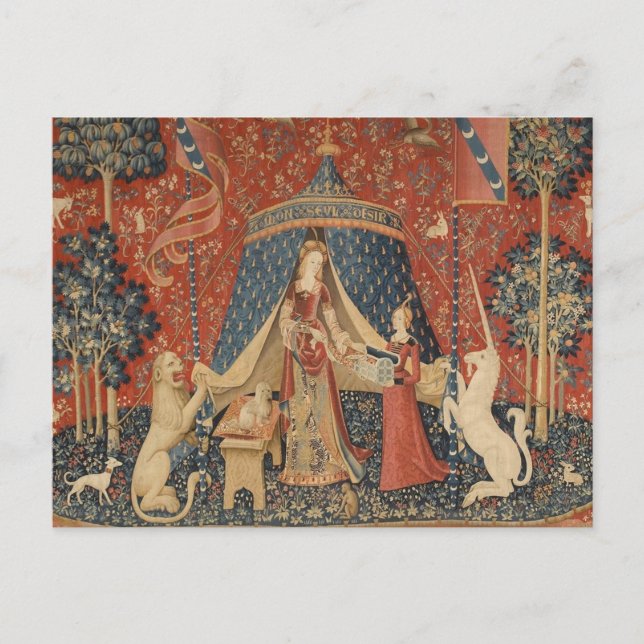 The Lady And The Unicorn Postcard (Front)