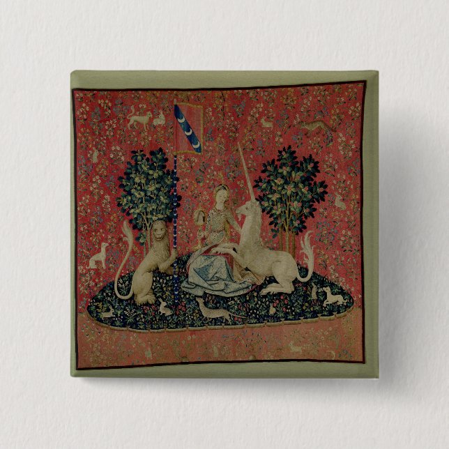 The Lady and the Unicorn: 'Sight' Button (Front)