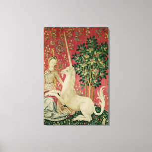 The Lady and the Unicorn: 'Sight' Canvas Print