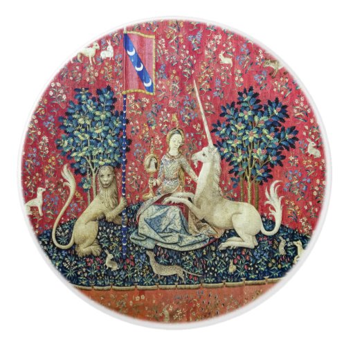 The Lady and the Unicorn Sight Ceramic Knob