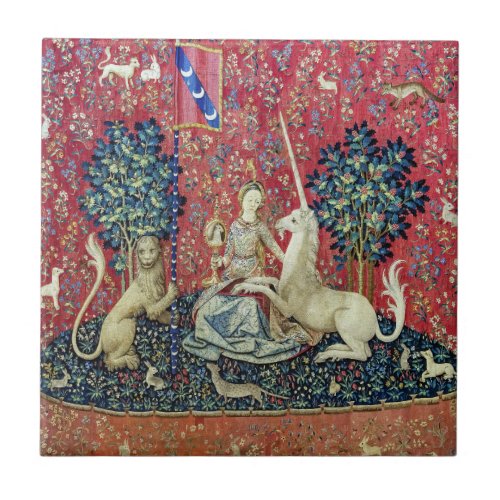 The Lady and the Unicorn Sight Ceramic Tile