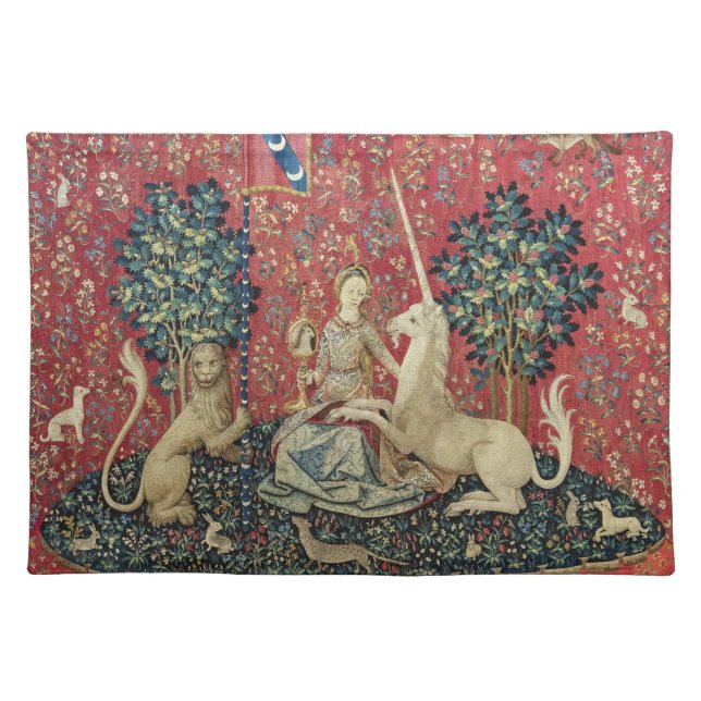 The Lady and the Unicorn (Sight) Cloth Placemat (Front)