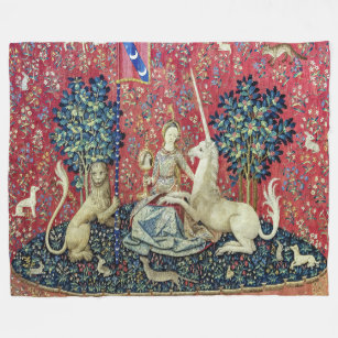 The Lady and the Unicorn, Sight Fleece Blanket
