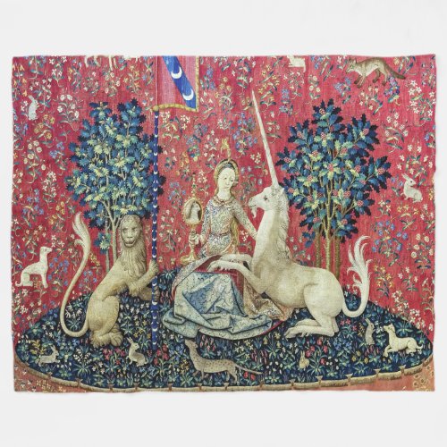 The Lady and the Unicorn Sight Fleece Blanket