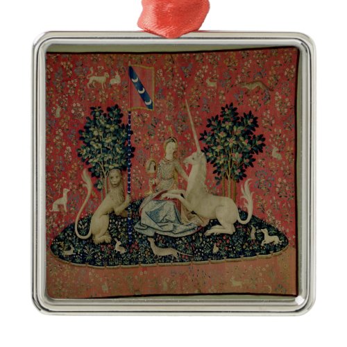 The Lady and the Unicorn: 'Sight' Metal Ornament