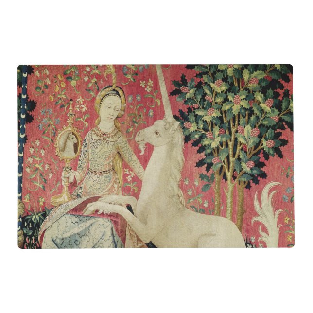 The Lady and the Unicorn: 'Sight' Placemat (Front)