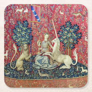 The Lady and the Unicorn, Sight Square Paper Coaster