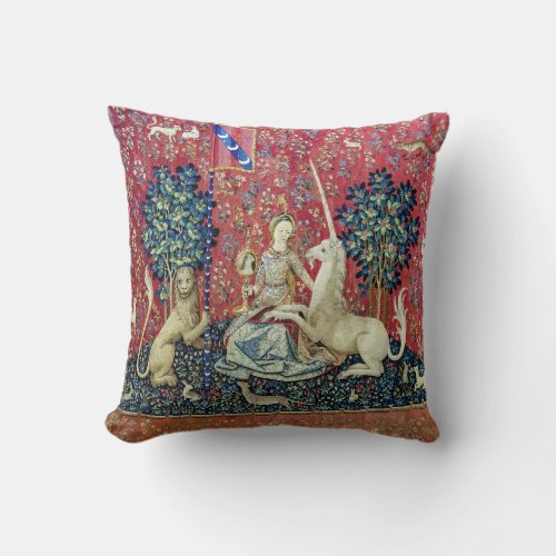 The Lady and the Unicorn Sight Throw Pillow