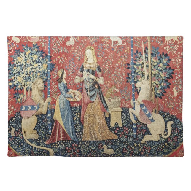 The Lady and the Unicorn (Smell) Cloth Placemat (Front)