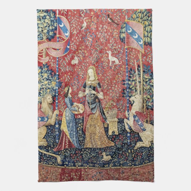 The Lady and the Unicorn, Smell Kitchen Towel (Vertical)