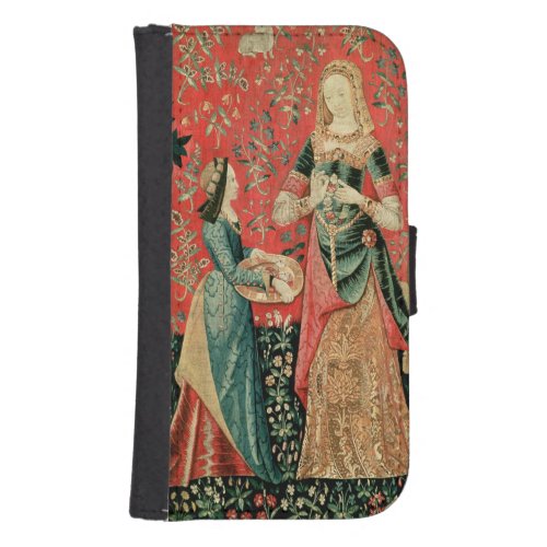 The Lady and the Unicorn Smell Wallet Phone Case For Samsung Galaxy S4