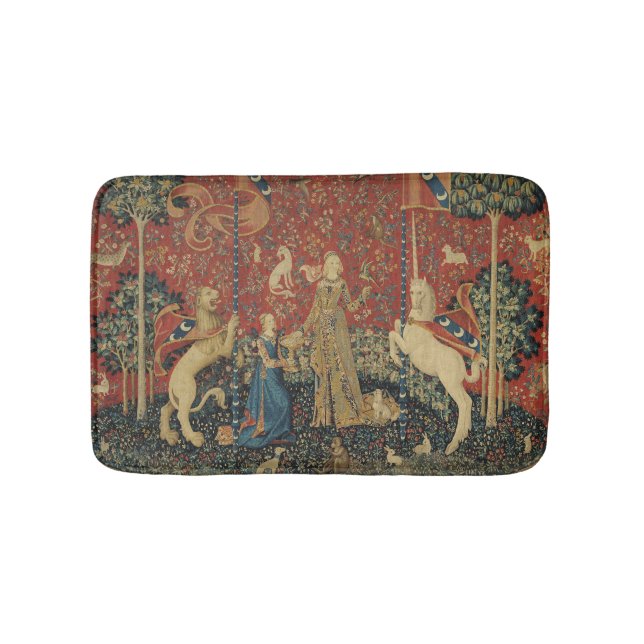 The Lady and the Unicorn: 'Taste' Bathroom Mat (Front)