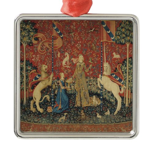 The Lady and the Unicorn: 'Taste' Metal Ornament