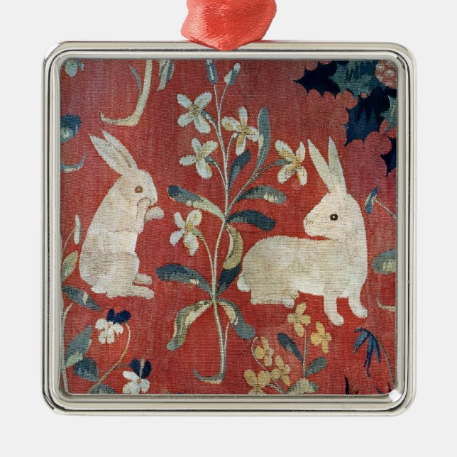 The Lady and the Unicorn: 'Taste' Metal Ornament (Front)