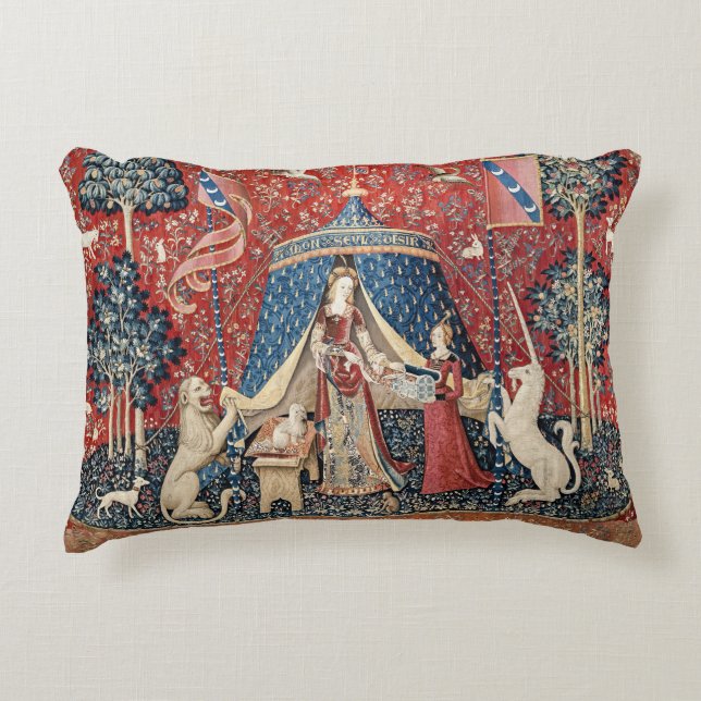 The Lady and the Unicorn, To my only desire Accent Pillow (Front)