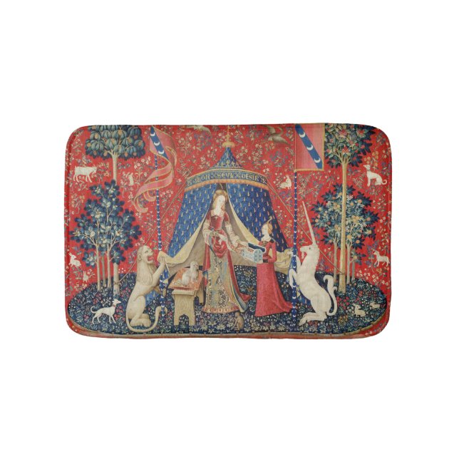 The Lady and the Unicorn: 'To my only desire' Bathroom Mat (Front)